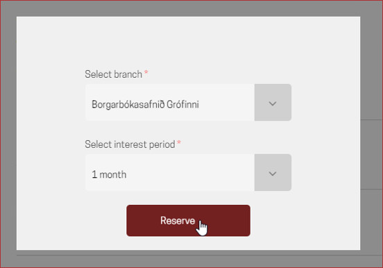 Choose preferred branch and interest period