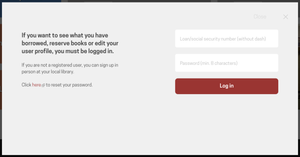 Login form