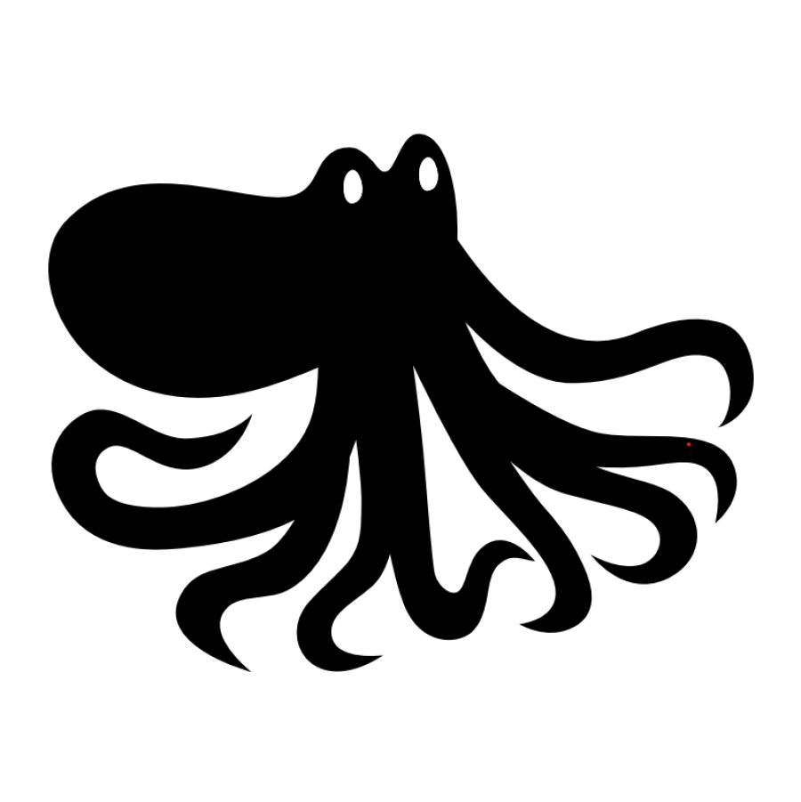 Logo Blekfjelagsins er kolkrabbi