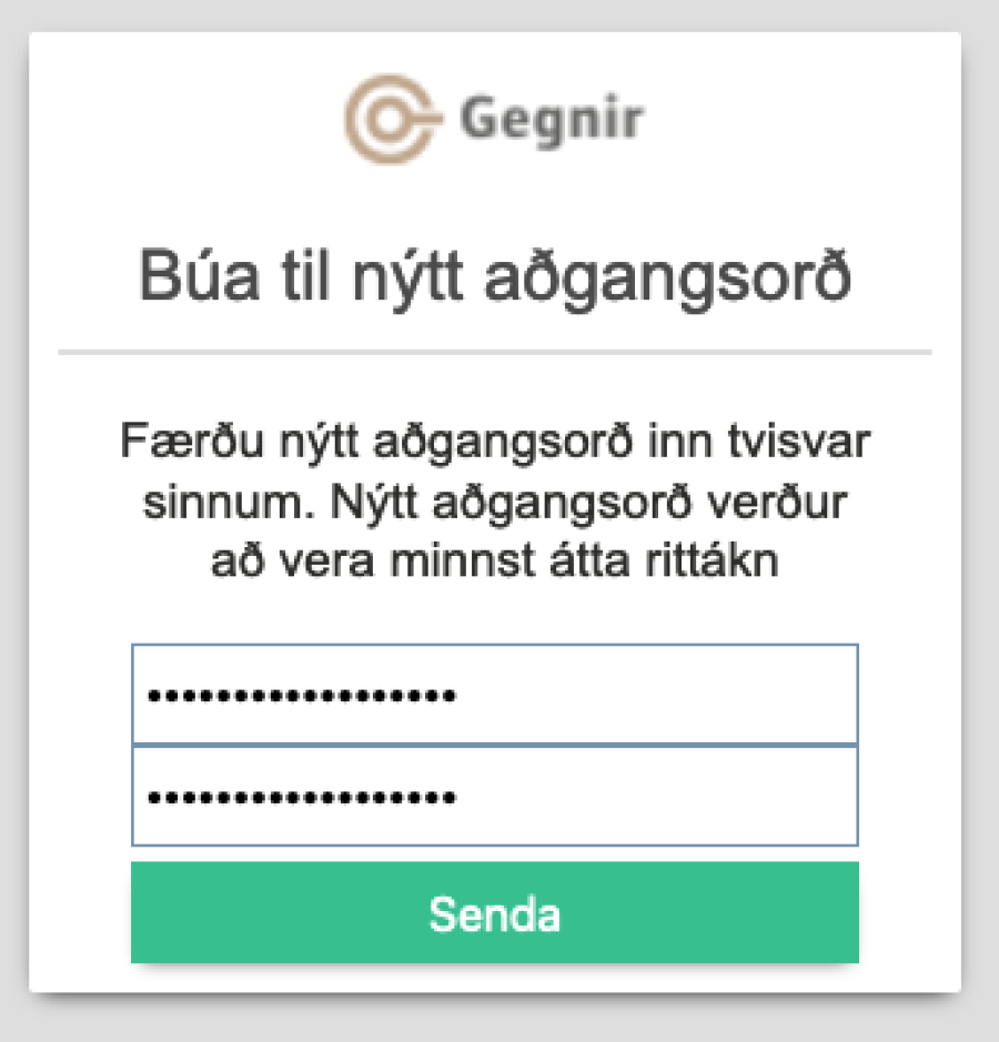 Nýtt lykilorð