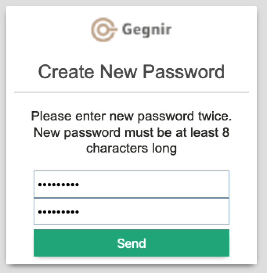 New Password Form