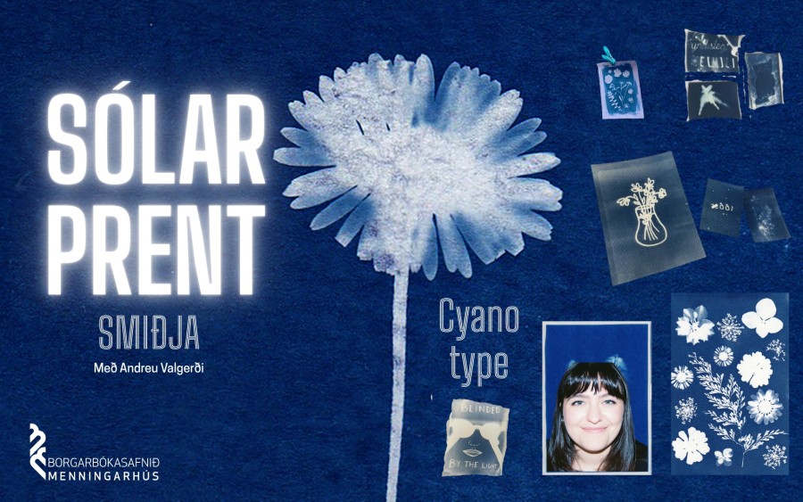 Cyanotype smiðja með Andreu Valgerði