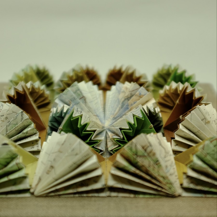 Artwork by Sæunn Þorsteinsdóttir Folded Landscape Exhibition. Sæunn Þorsteinsdóttir