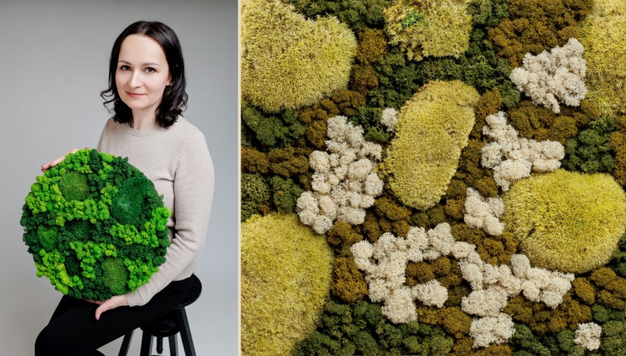 Art made of moss Art by Marzena Harðarson Waleszczyk