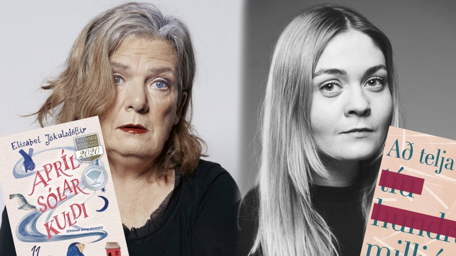 Elísabet Jökulsdóttir og Anna Hafþórsdóttir ræða bækur sínar