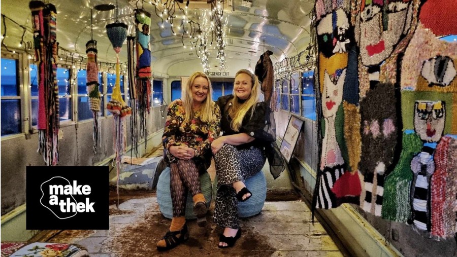 Hildigunnur Sigurðardóttir og Hrafnhildur Gísladóttir hjá Textíl Barnum 