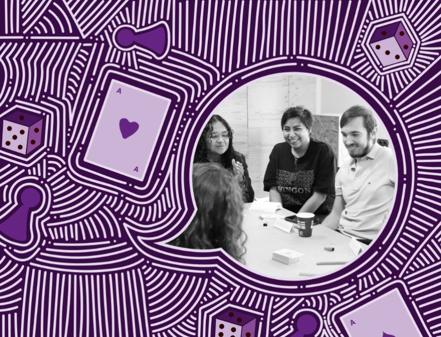 people playing board games