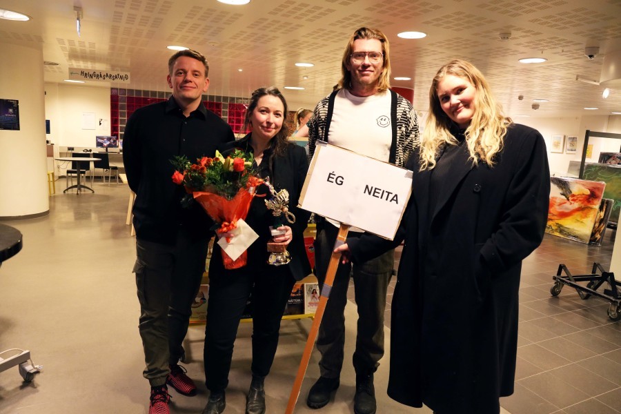 Marjón með dómnefndinni