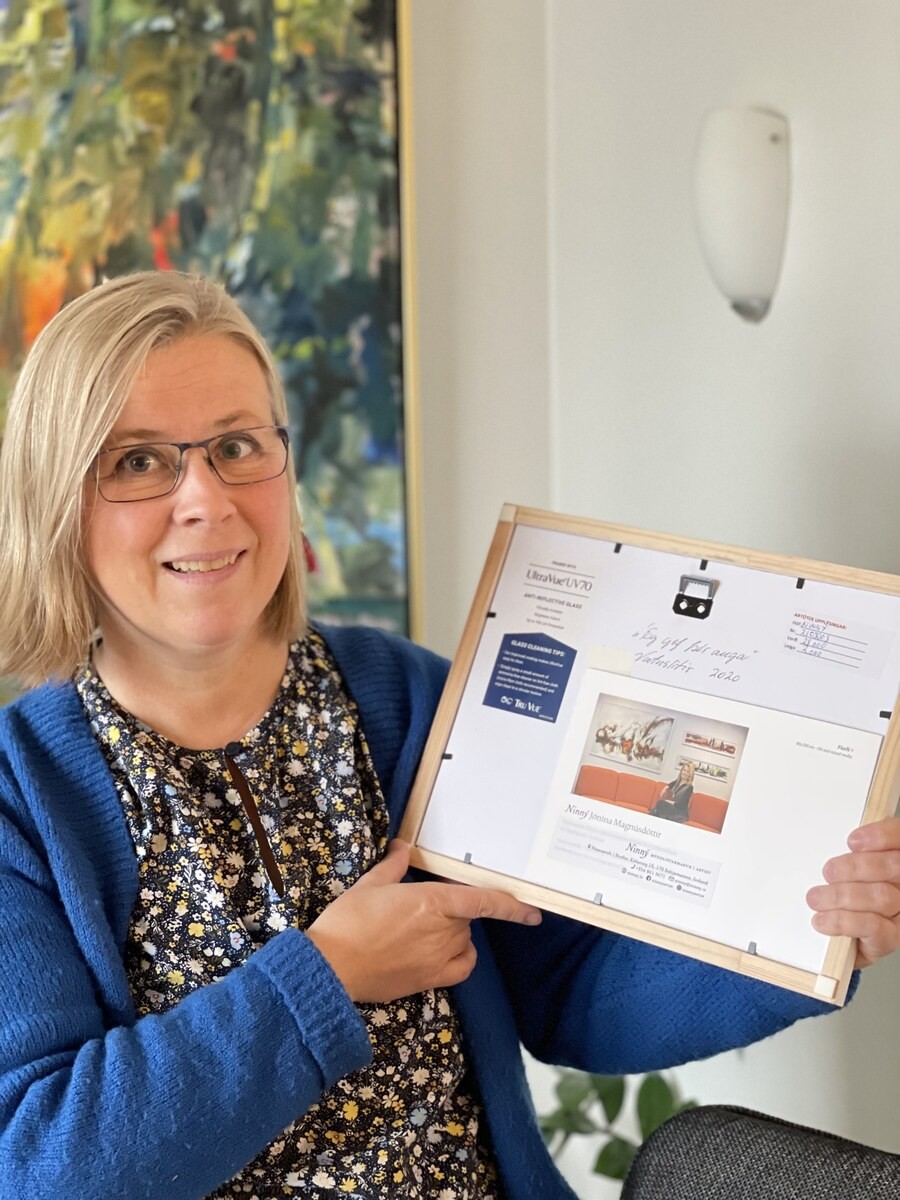 Heiða safnar listaverkum með hjálp Artóteksins
