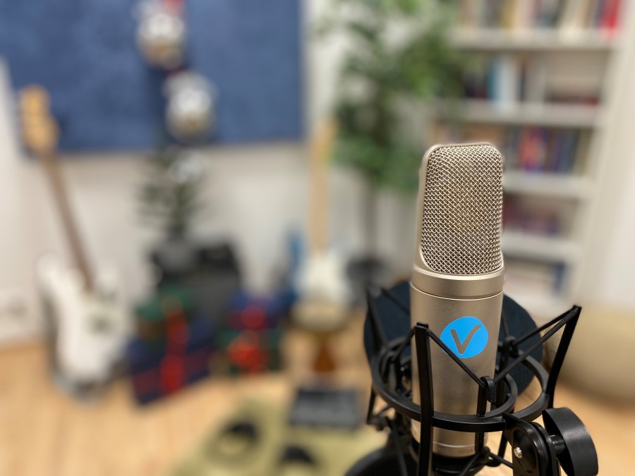 Hljóðverið í Úlfarsárdal Hljóðver skreytt fyrir Jólin