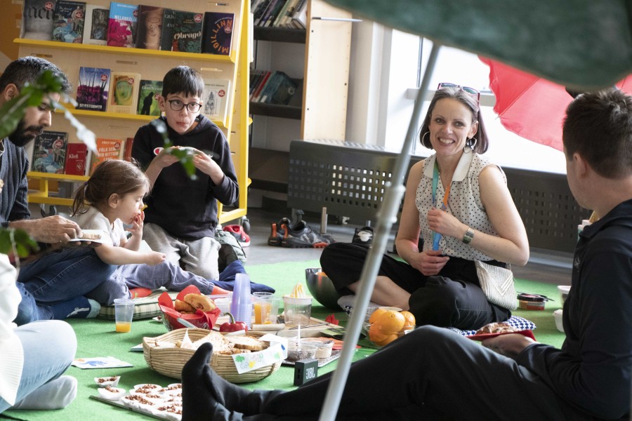 indoor library picnic