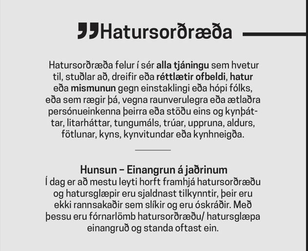 Hatursordræða og hunsun